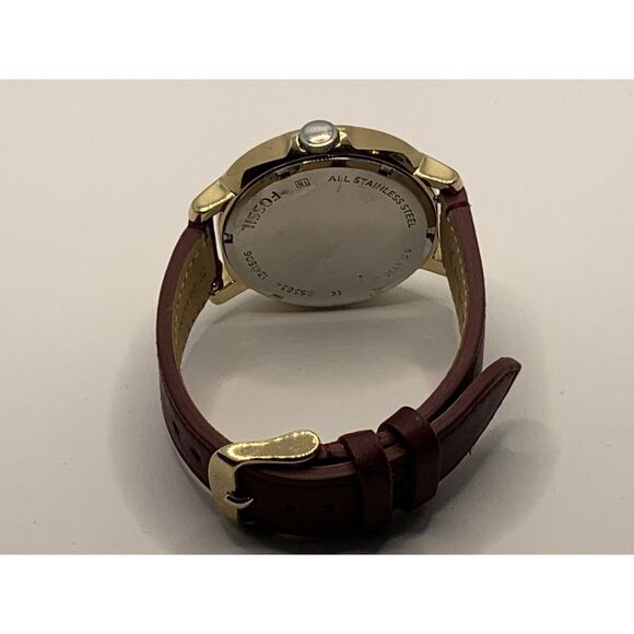 Fossil ES3834 Women's Brown Leather Analog Blue Dial Quartz Wrist Watch RU84 - Picture 10 of 11